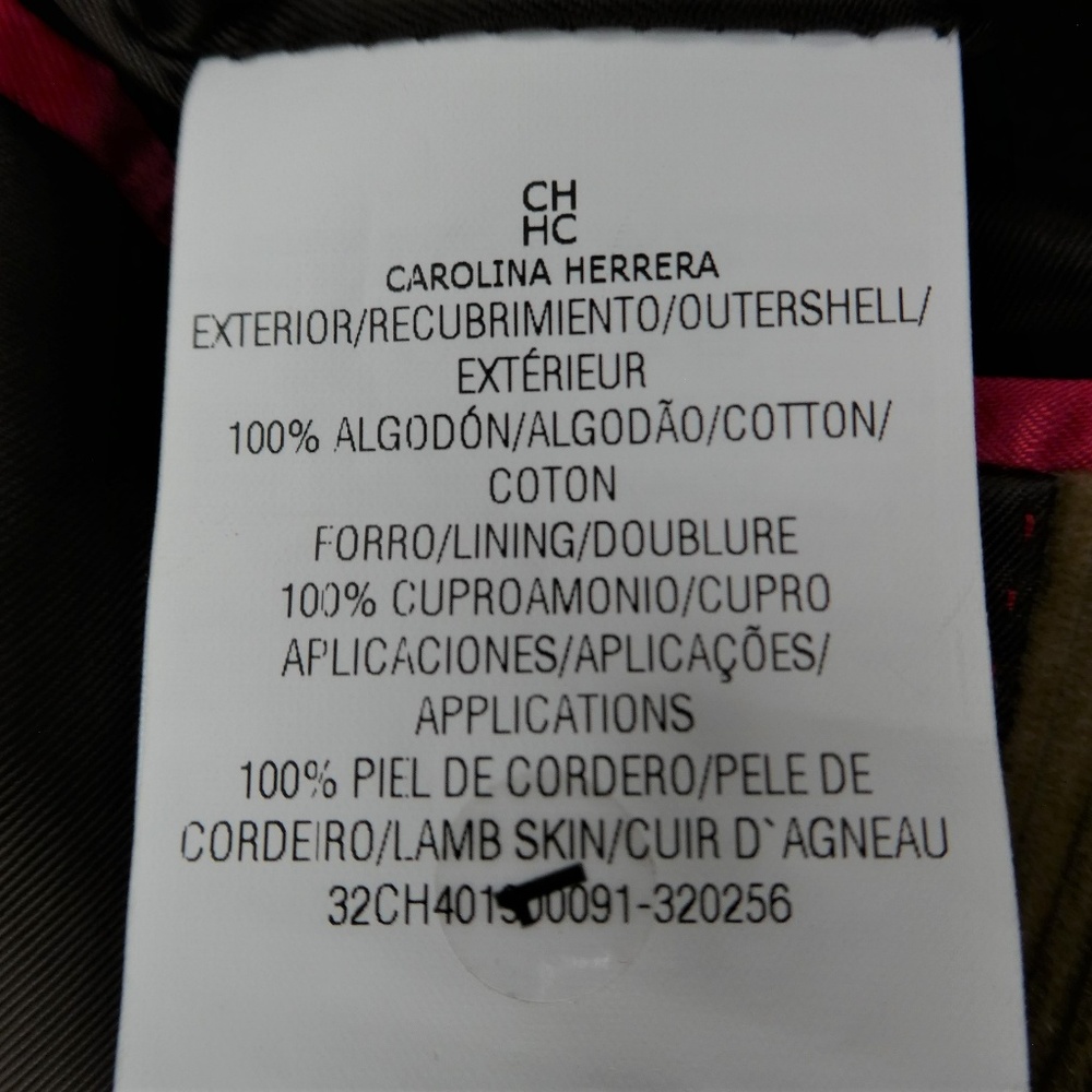 Carolina Herrera Blazer Sports Coat Corduroy Lambskin Elbow Patches Logo - Picture 8 of 8